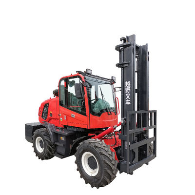 荒地フォークリフト 3.5 トンの短軸サポート EPA4,EuroV,閉ざされたキャビン